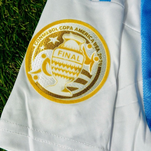 Adidas 2024 Copa America FINALS Argentina Lionel Messi #10 Home Jersey All Patch - Picture 7 of 9